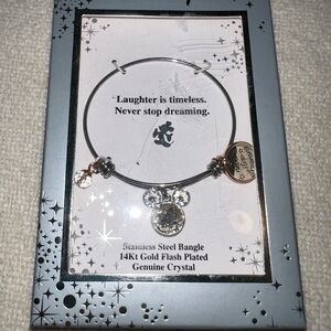 Disney Silver and Rose Gold Bangle Bracelet